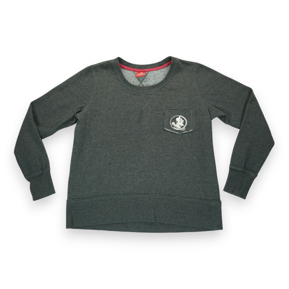 FSU Florida State Colosseum Crewneck Women's Large Gray Sweatshirt Long‎ Sleeve